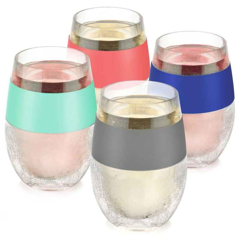 Vasos de vino de 240 ml juego de 4 colores surtidos