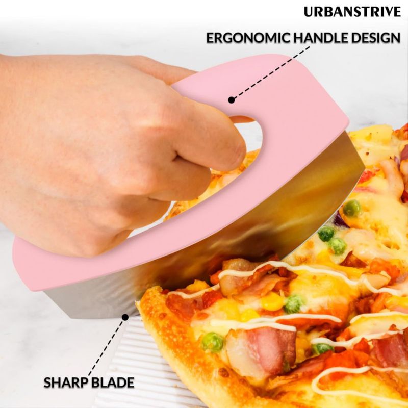 Cortador de Pizza Urbanstrive de Acero Inoxidable con Tapa Rosa