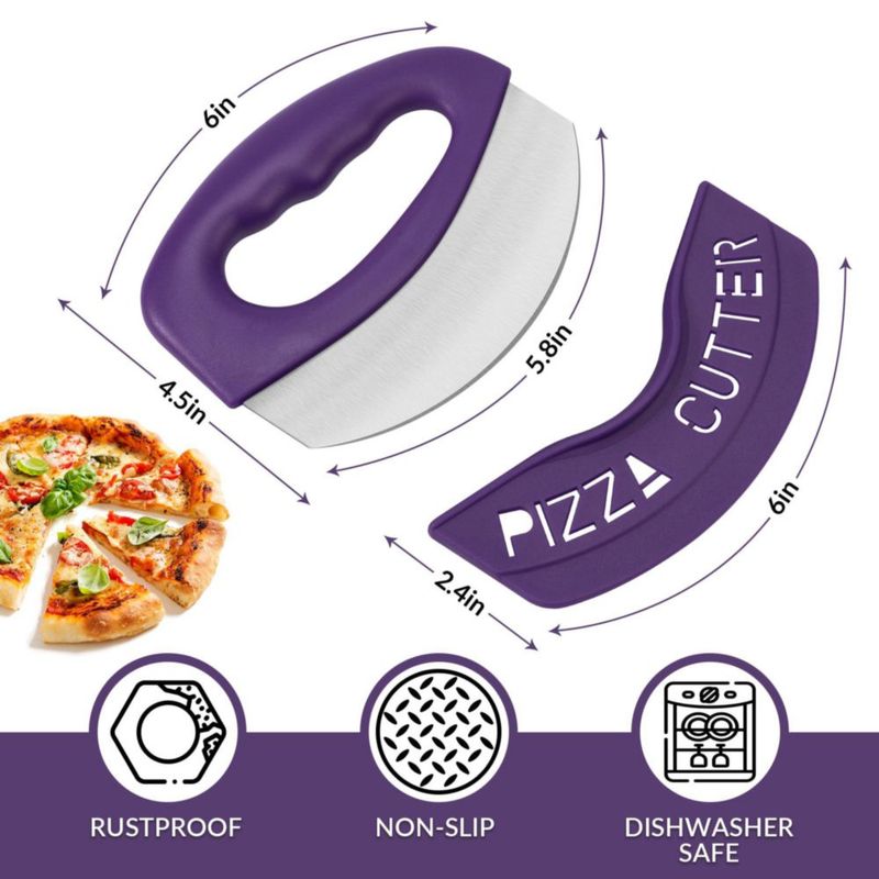 Cortapizzas Urbanstrive de Acero Inoxidable Púrpura – Alta Resistencia