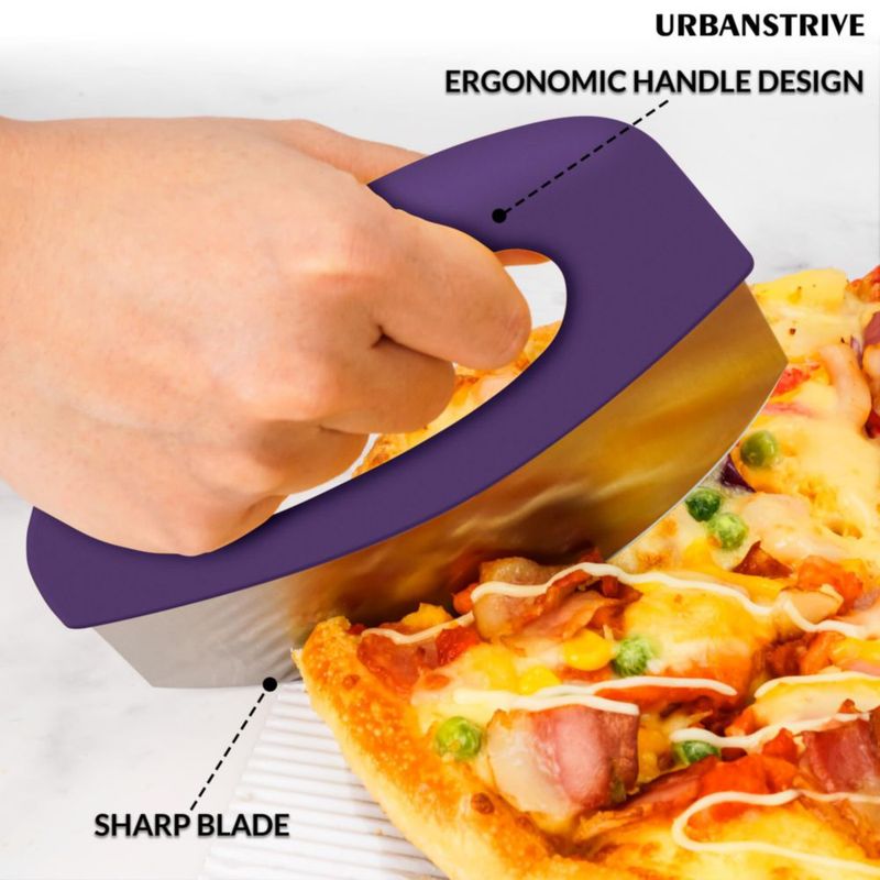Cortapizzas Urbanstrive de Acero Inoxidable Púrpura – Alta Resistencia
