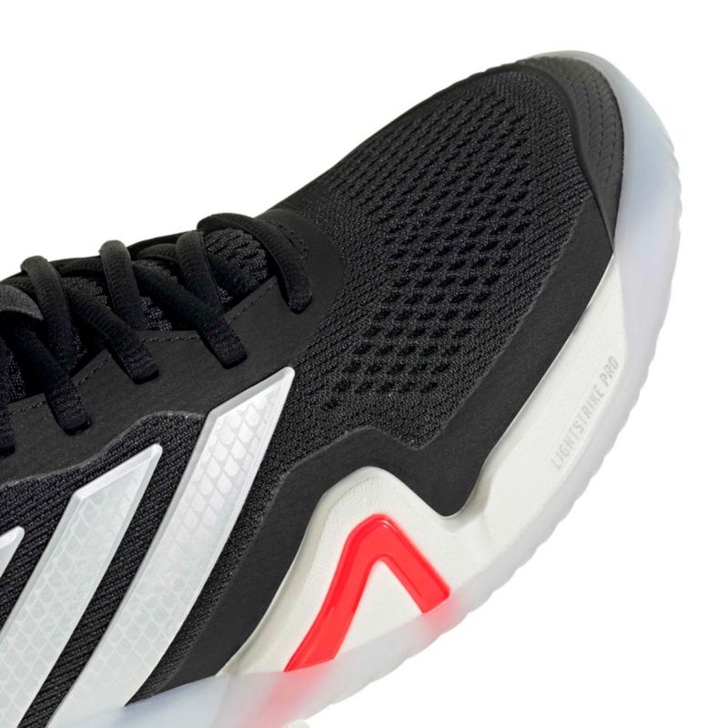 Zapatillas de tenis adidas Barricade 1/4 para hombre talla 10 negro/metalizado Zero/rojo lúcido