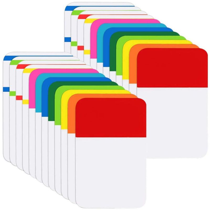 Separadores de índice KICNIC 25 cm 480 piezas 10 colores