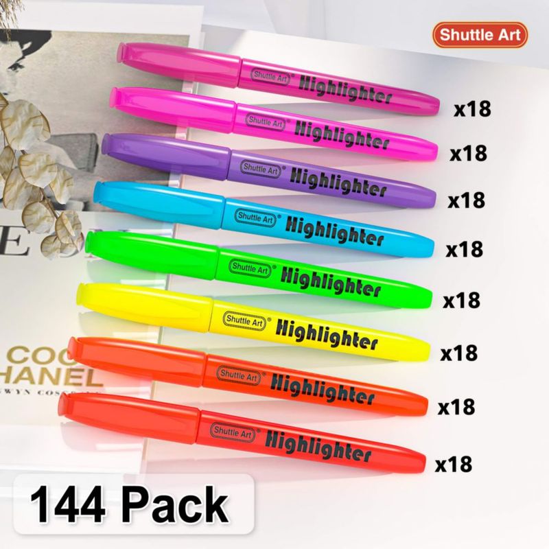 Resaltadores Shuttle Art Paquete de 144 - Colores surtidos