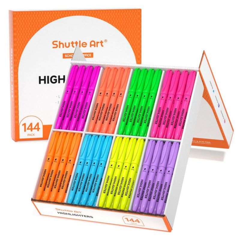 Resaltadores Shuttle Art Paquete de 144 - Colores surtidos
