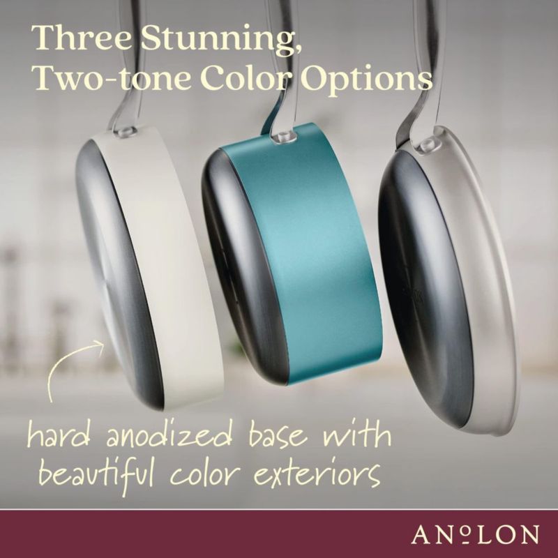 Sartén Anolon 25 cm Antiadherente Color Crema