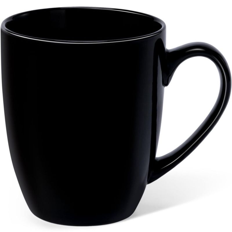Taza de café Urbanstrive 480 ml juego de 4 negra de cerámica