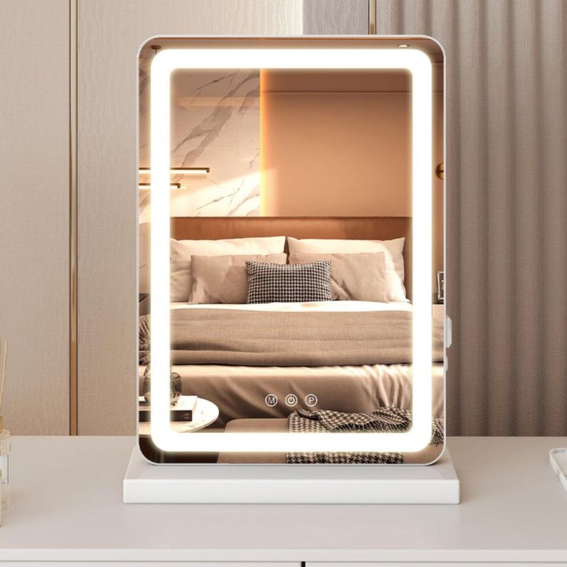 Espejo de tocador LED NEWBULIG 43 cm x 33 cm con luces