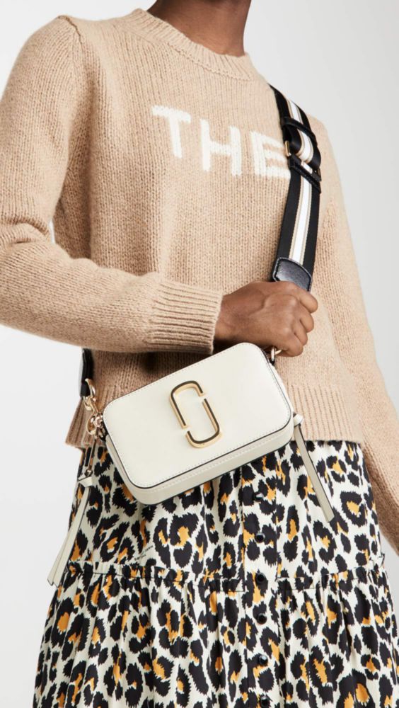 Bolso Marc Jacobs Snapshot Blanco Multicolor 18 cm