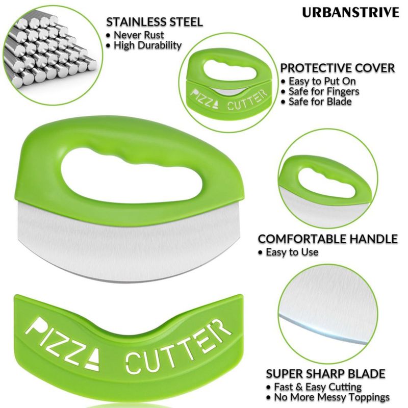 Cortapizzas Urbanstrive verde con cubierta de cuchilla