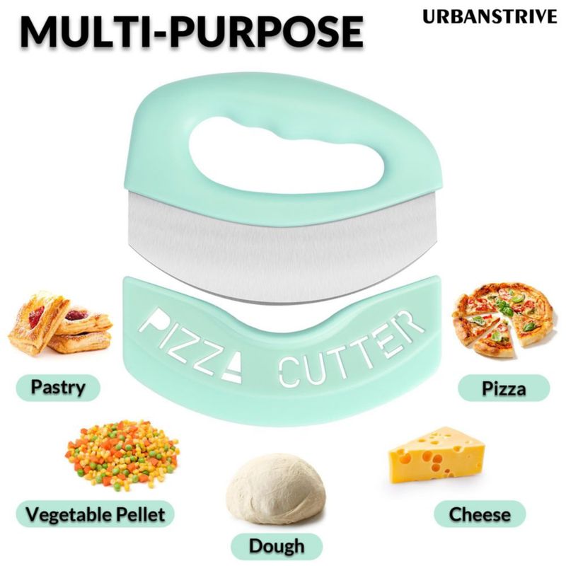 Cortador de Pizza Urbanstrive de Acero Inoxidable Verde Menta de Alta Resistencia