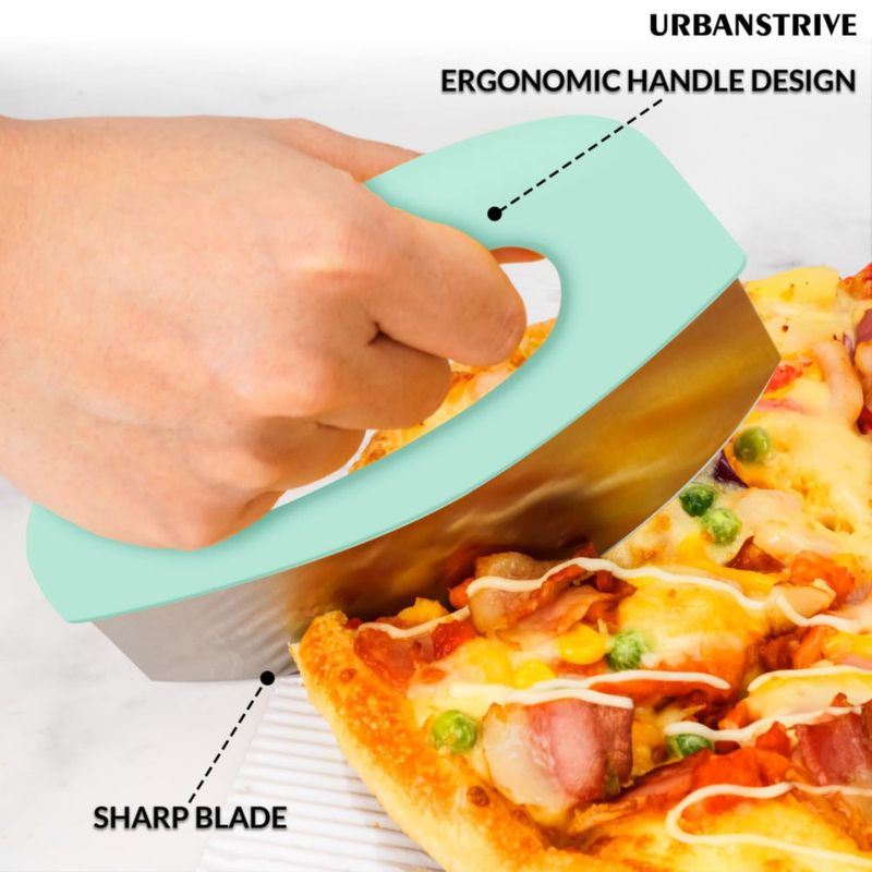 Cortador de Pizza Urbanstrive de Acero Inoxidable Verde Menta de Alta Resistencia