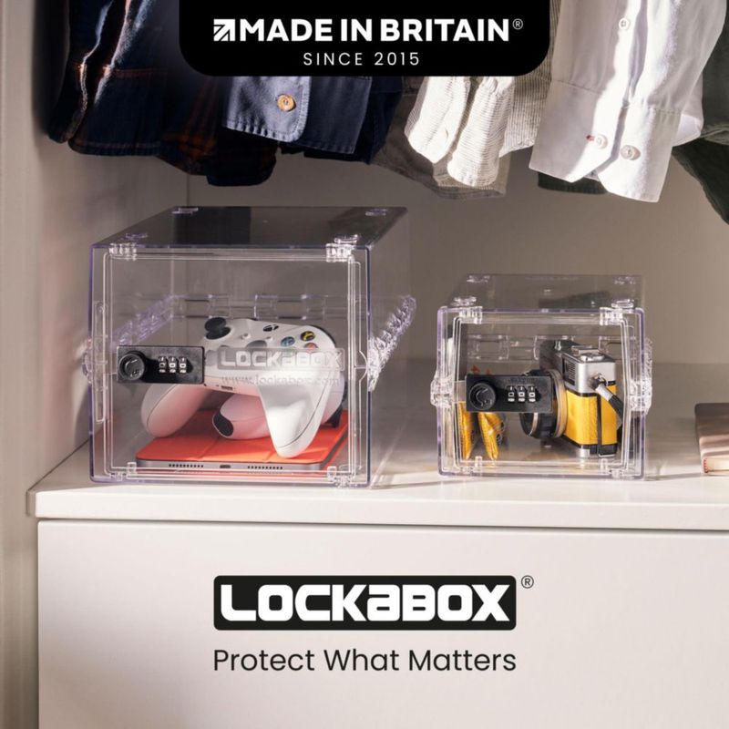 Caja de Seguridad Lockabox Mini Cristal 22x15x12 cm Combo