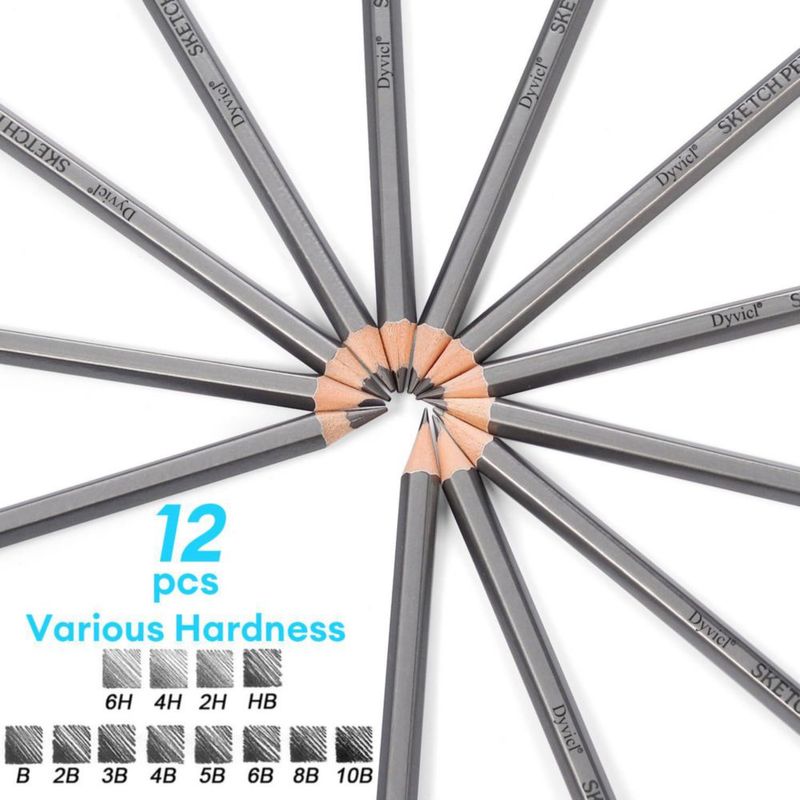 Lápices de Dibujo Dyvicl - Set de 12 Piezas (10B‑6H)