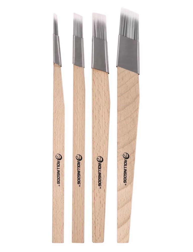 Set de 4 pinceles de pintura ROLLINGDOG 6/12/18/25 mm
