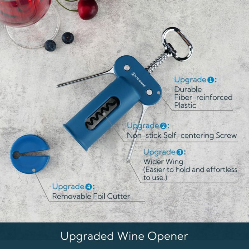 Abrebotellas 3 en 1 con alas KITCHENDAO – Azul