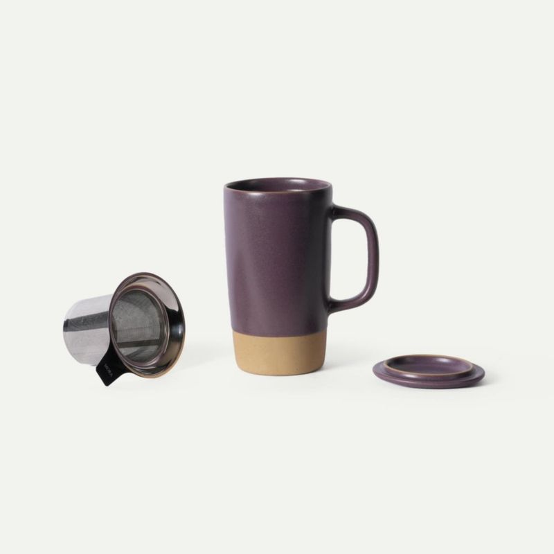 Taza de té MORA 540 ml con infusor y tapa – Nebula