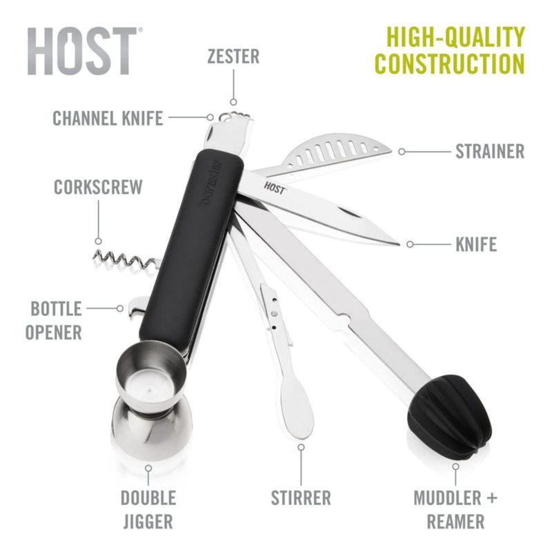 Kit de Herramientas de Bar Host 10 en 1 para Camping y Viaje