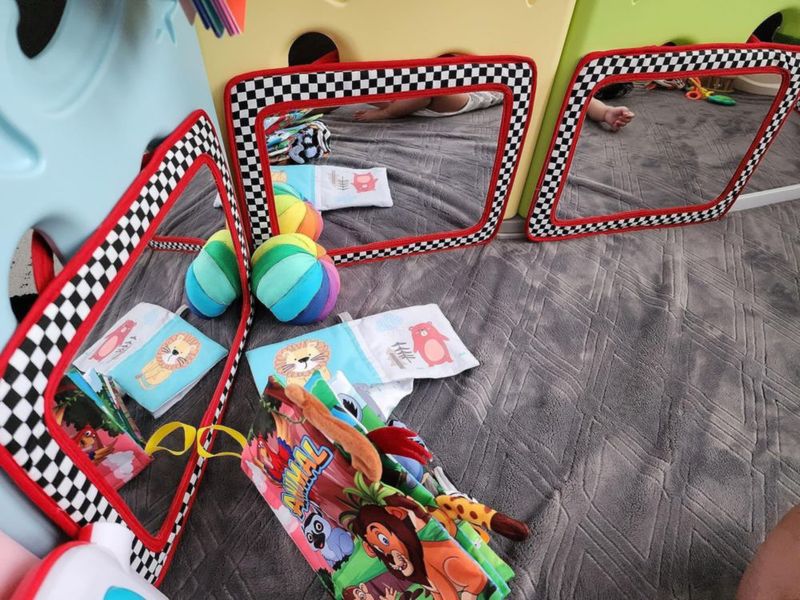 Espejo para Bebé Genius Baby Toys – Uso 3 en 1: Cuna Coche y Suelo