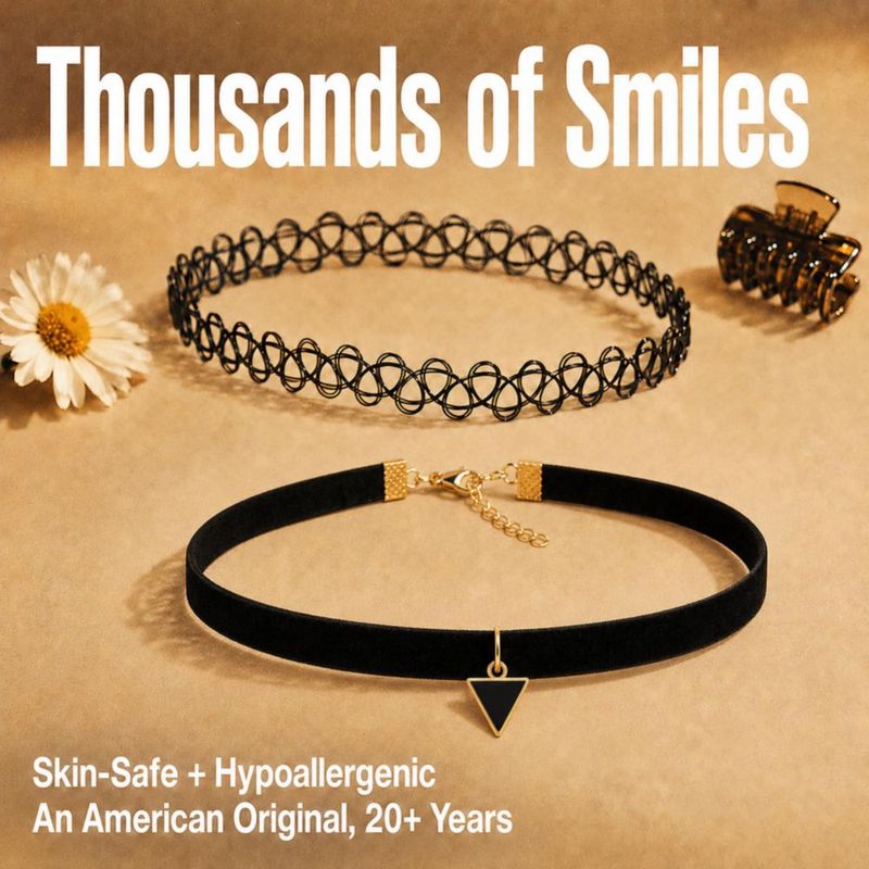 Collar BodyJ4You 12 piezas – Set elástico multicolor estilo años 90