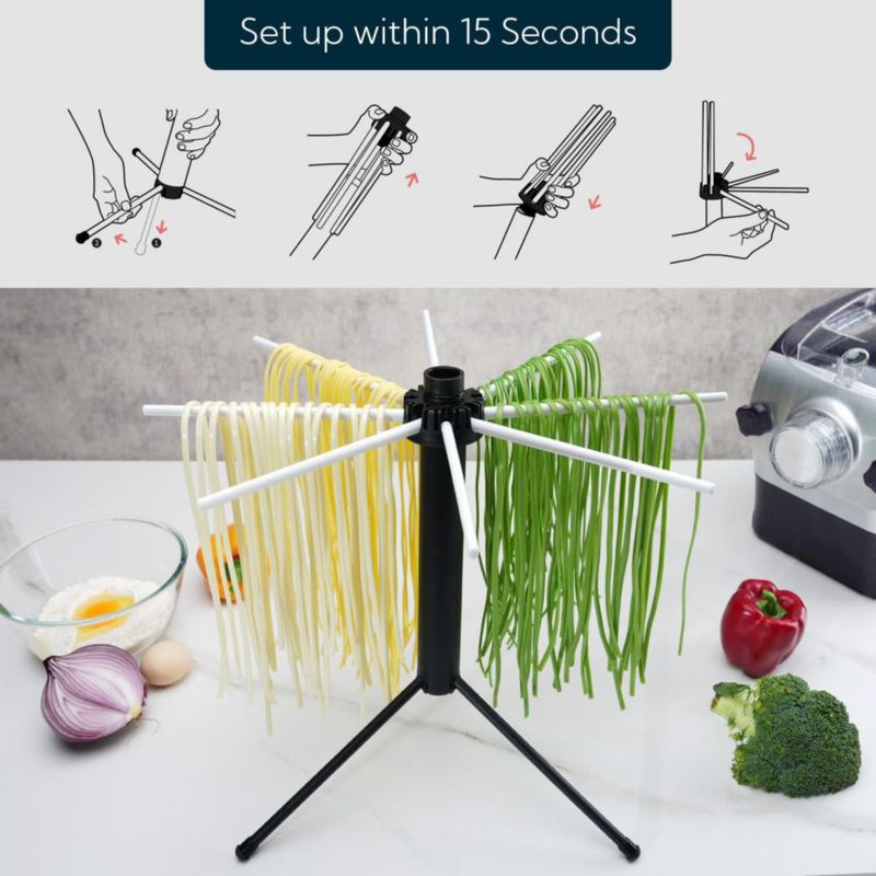 Escurridor de Pasta KITCHENDAO Plegable de 5 lb de Capacidad