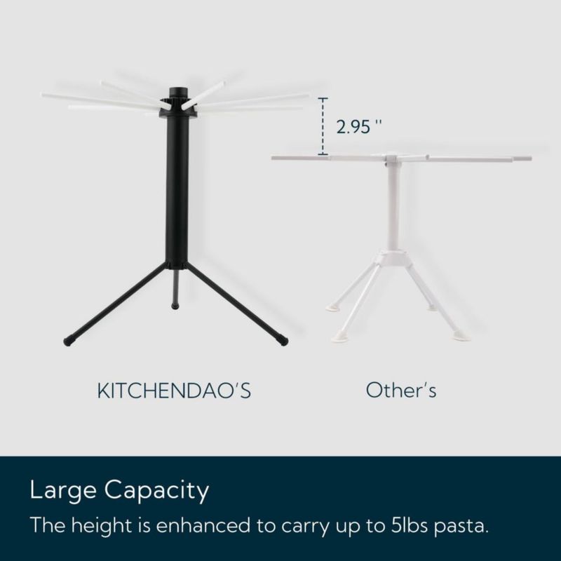 Escurridor de Pasta KITCHENDAO Plegable de 5 lb de Capacidad