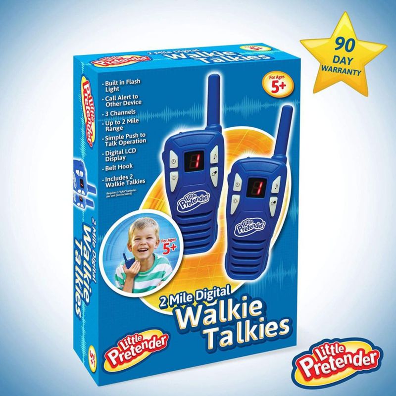 Radios walkie talkie Little Pretender Pack de 2 con linterna y alcance de 3 km