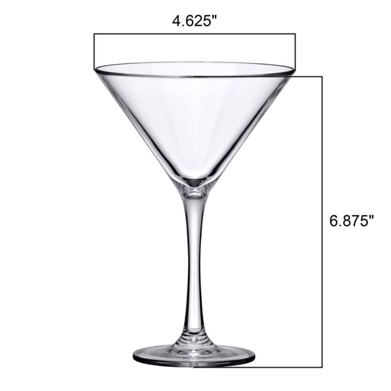 Vasos de Martini Amazing Abby 295 ml (Juego de 6) Plástico