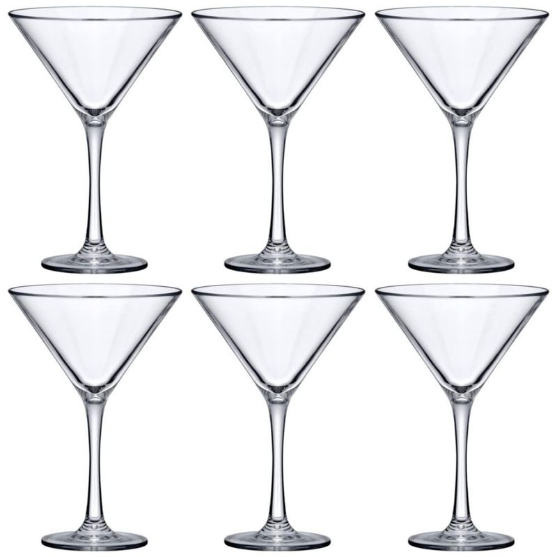 Vasos de Martini Amazing Abby 295 ml (Juego de 6) Plástico