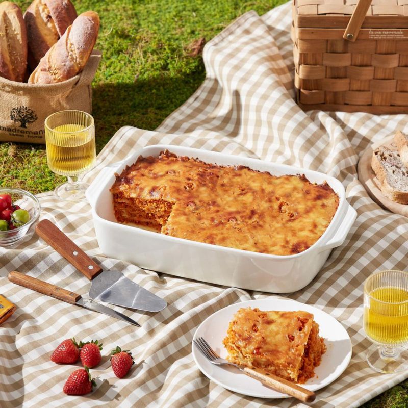 Cazuela Lareina 4 QT Blanca con Tapa