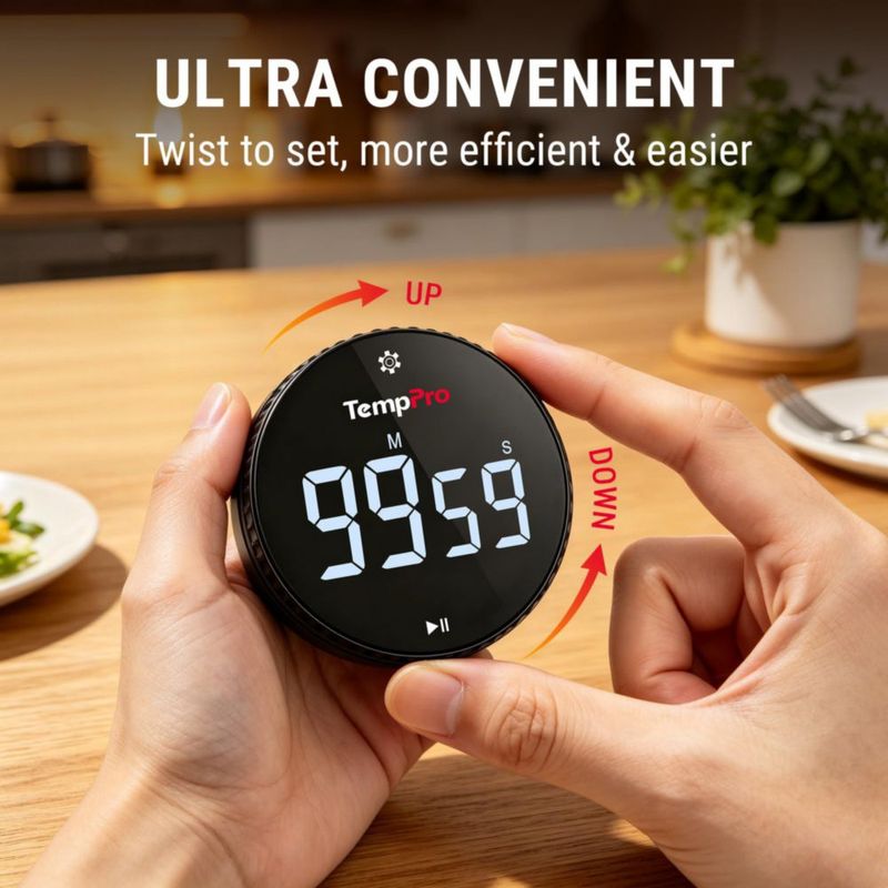 Temporizador Digital de Cocina TempPro TM04