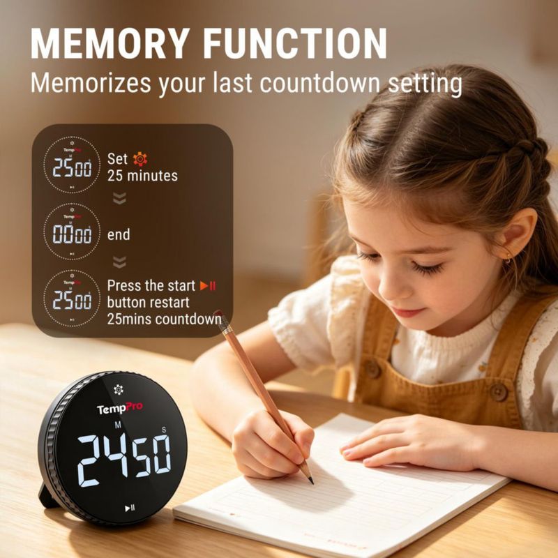 Temporizador Digital de Cocina TempPro TM04