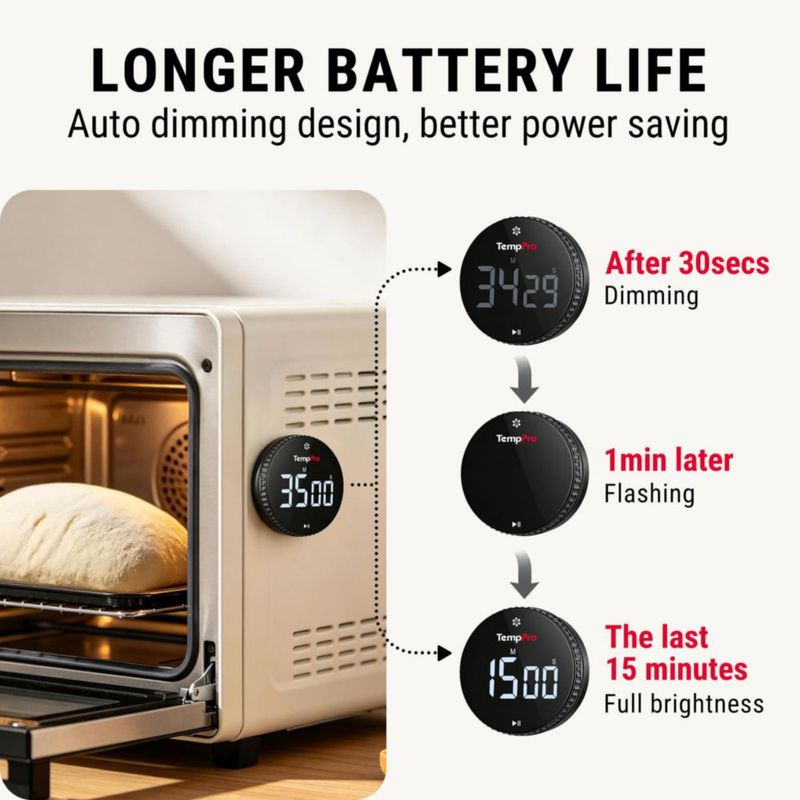 Temporizador Digital de Cocina TempPro TM04