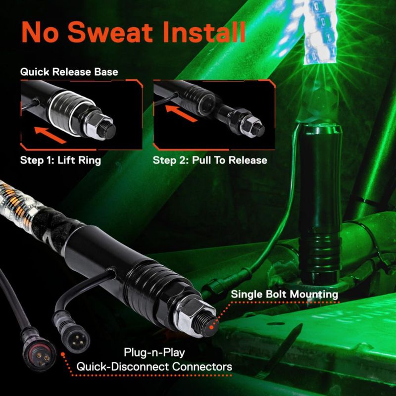 Luz LED tipo látigo ONLINE LED STORE 30 cm RGB Bluetooth