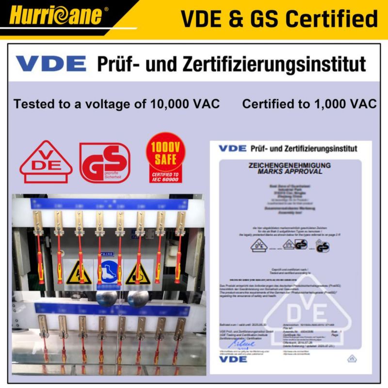 Juego de destornilladores HURRICANE 6 piezas certificado VDE 1000V