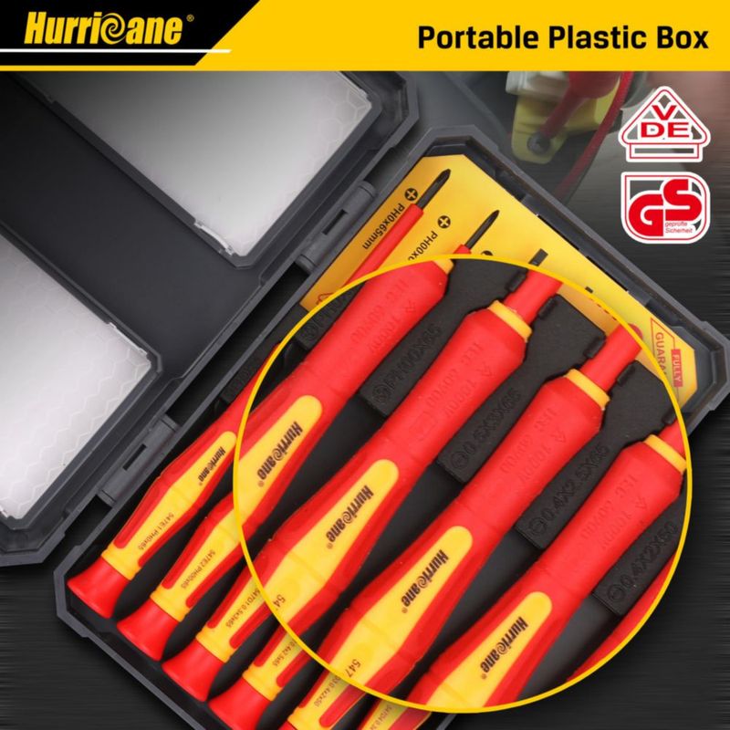 Juego de destornilladores HURRICANE 6 piezas certificado VDE 1000V