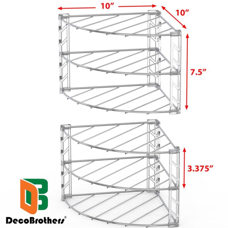 Estante Deco Brothers 25 cm Cromado - Pack de 2