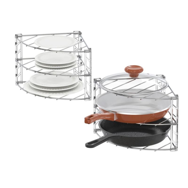 Estante Deco Brothers 25 cm Cromado - Pack de 2