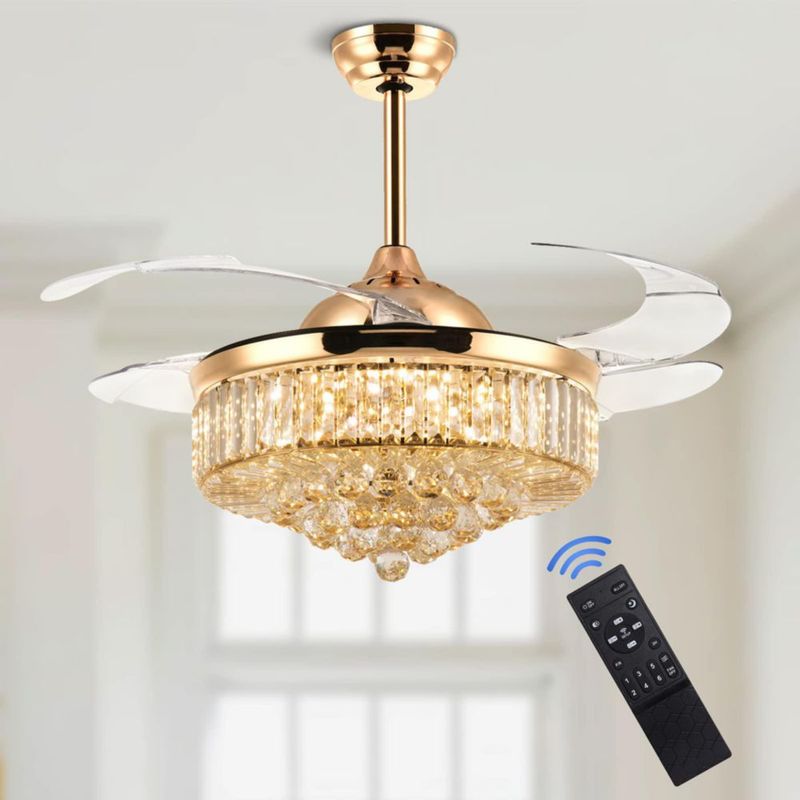 Ventilador de techo MOOONICHE 107 cm dorado regulable con control remoto
