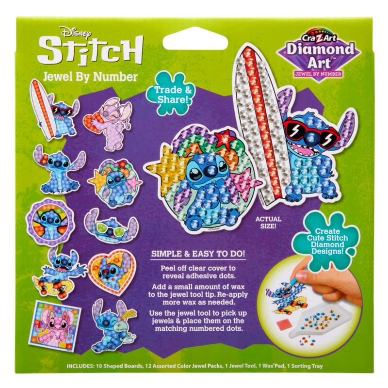 Set de 10 kits de gemas por número Disney Stitch – Cra-Z-Art