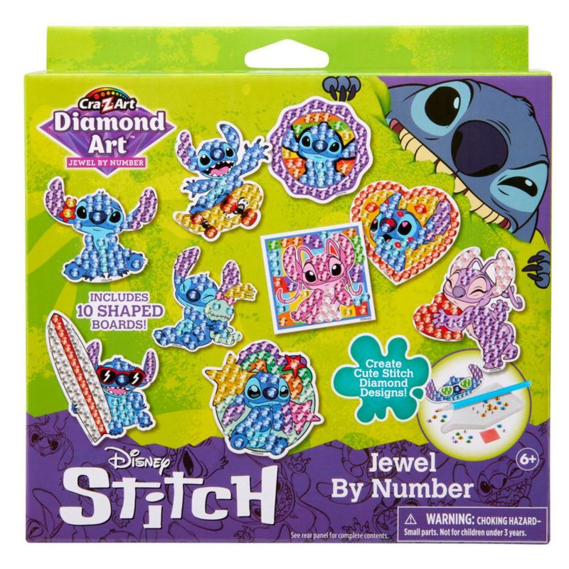 Set de 10 kits de gemas por número Disney Stitch – Cra-Z-Art