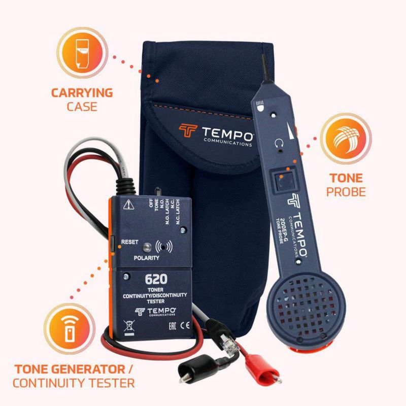 Probador de Circuitos TEMPO 620K-G Kit de Localizador de Cables/Alambres