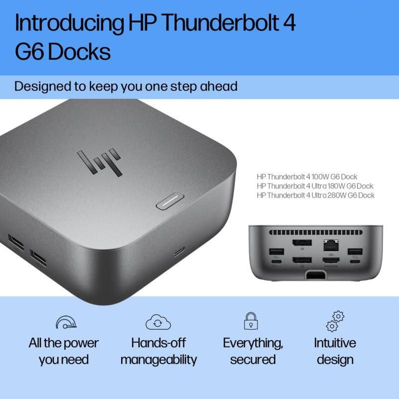 Dockztorm HP 180W Estación de Acoplamiento Thunderbolt 4 Paquete de 2