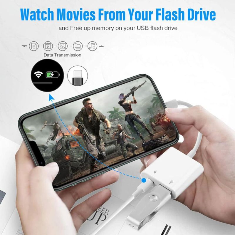 Adaptador Lightning Obcxin USB3 OTG+Carga Certificado MFi