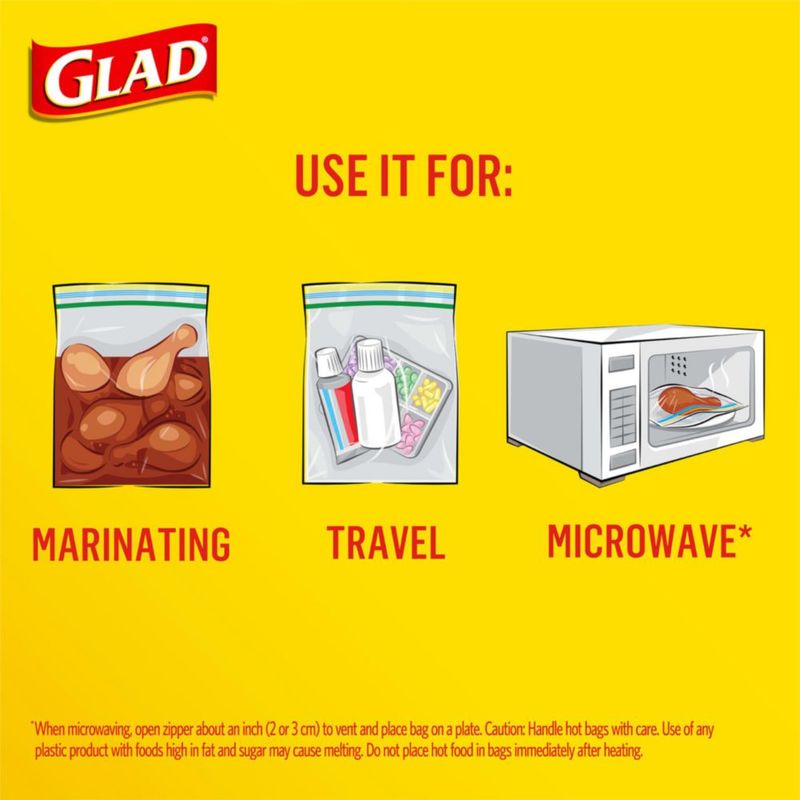 Bolsas de Almacenamiento de Alimentos Glad 50 Unidades Tamaño Snack