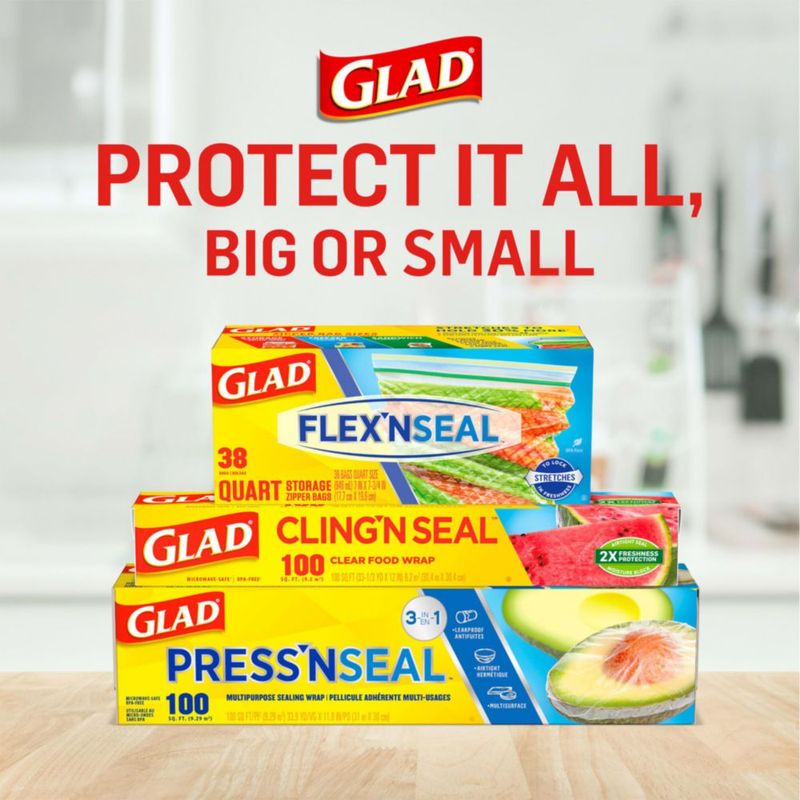 Bolsas de Almacenamiento de Alimentos Glad 50 Unidades Tamaño Snack