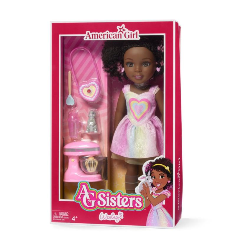 Figura de juguete American Girl Wesley de 37 cm con pelo castaño