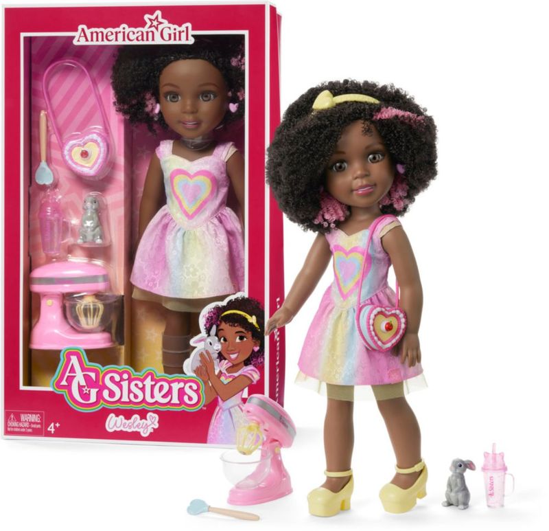 Figura de juguete American Girl Wesley de 37 cm con pelo castaño