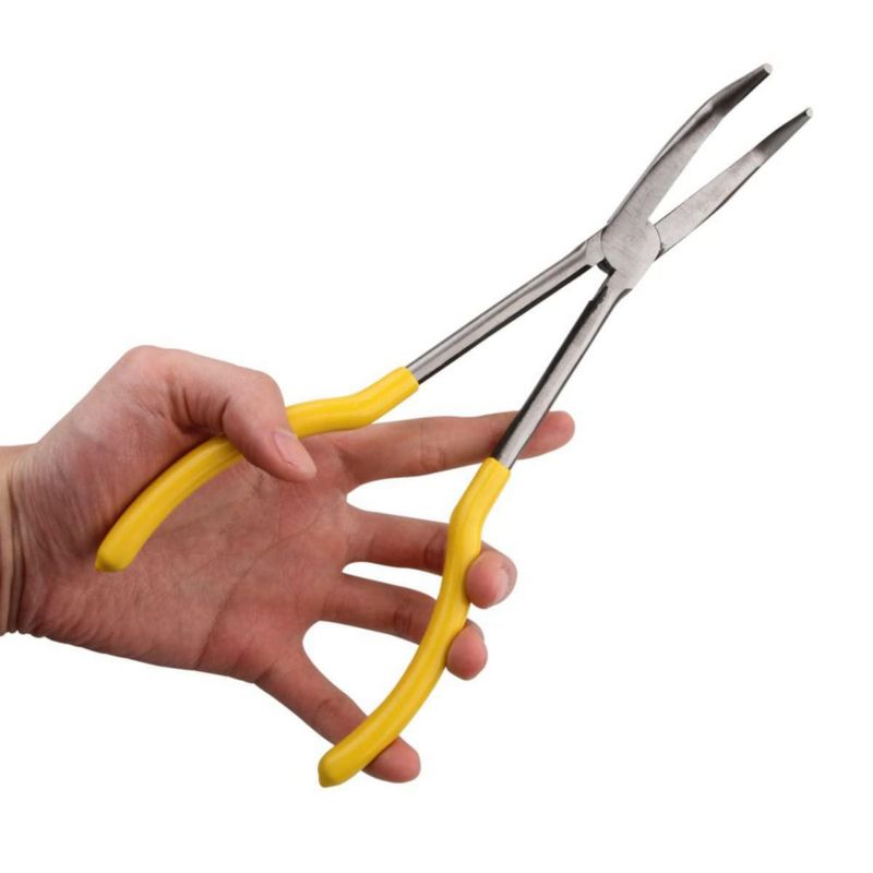 Alicates YanTone de 28 cm de punta larga y curvatura de 90°