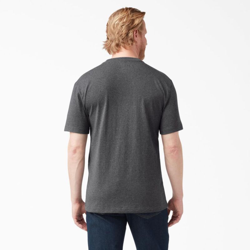 Camiseta Dickies de Cuello Redondo Talla Mediana Gris Carbón Jaspeado