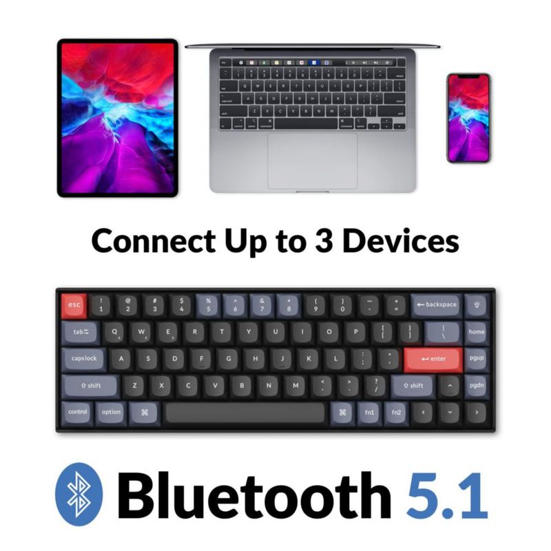 Teclado Mecánico Inalámbrico Keychron K6 Pro RGB Hot‑Swap Rojo